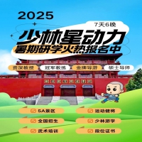 少林星动力·7天6晚暑期研学夏令营火热开营！